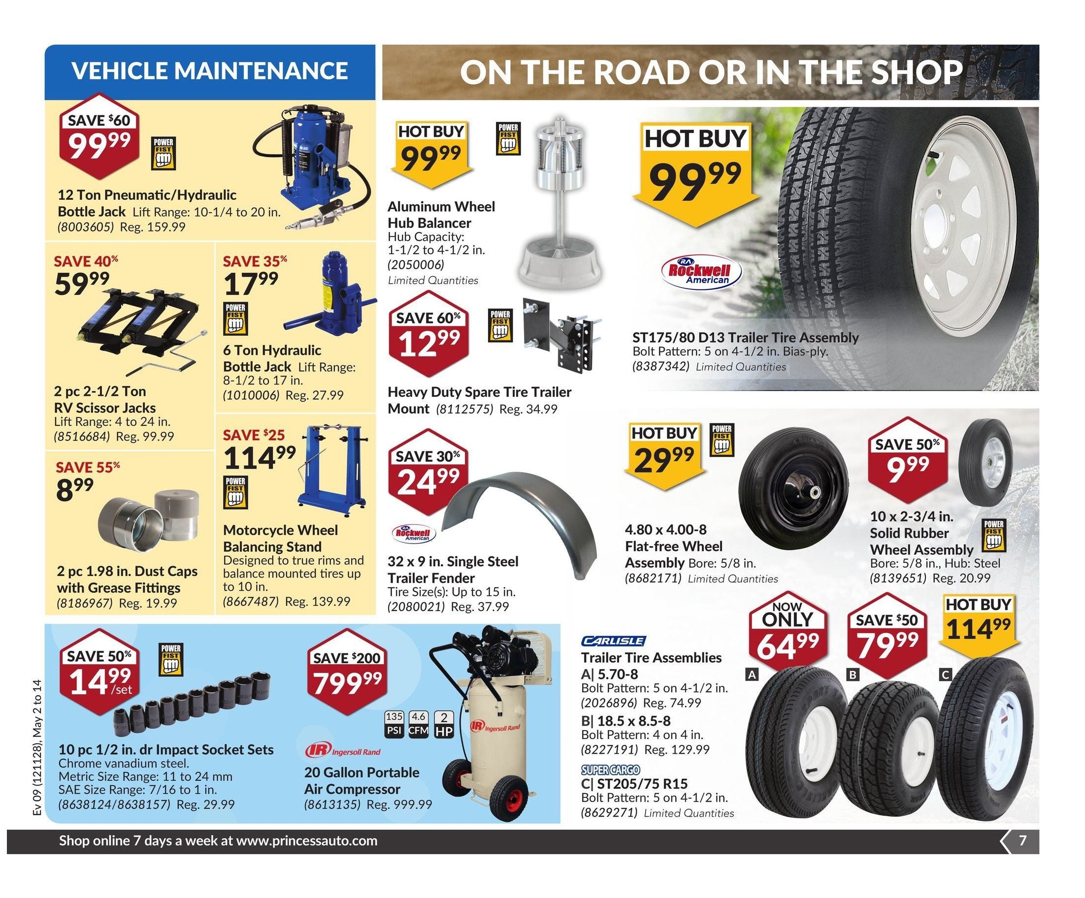 Princess Auto Weekly Flyer Sunny Spring Savings May 2 – 14