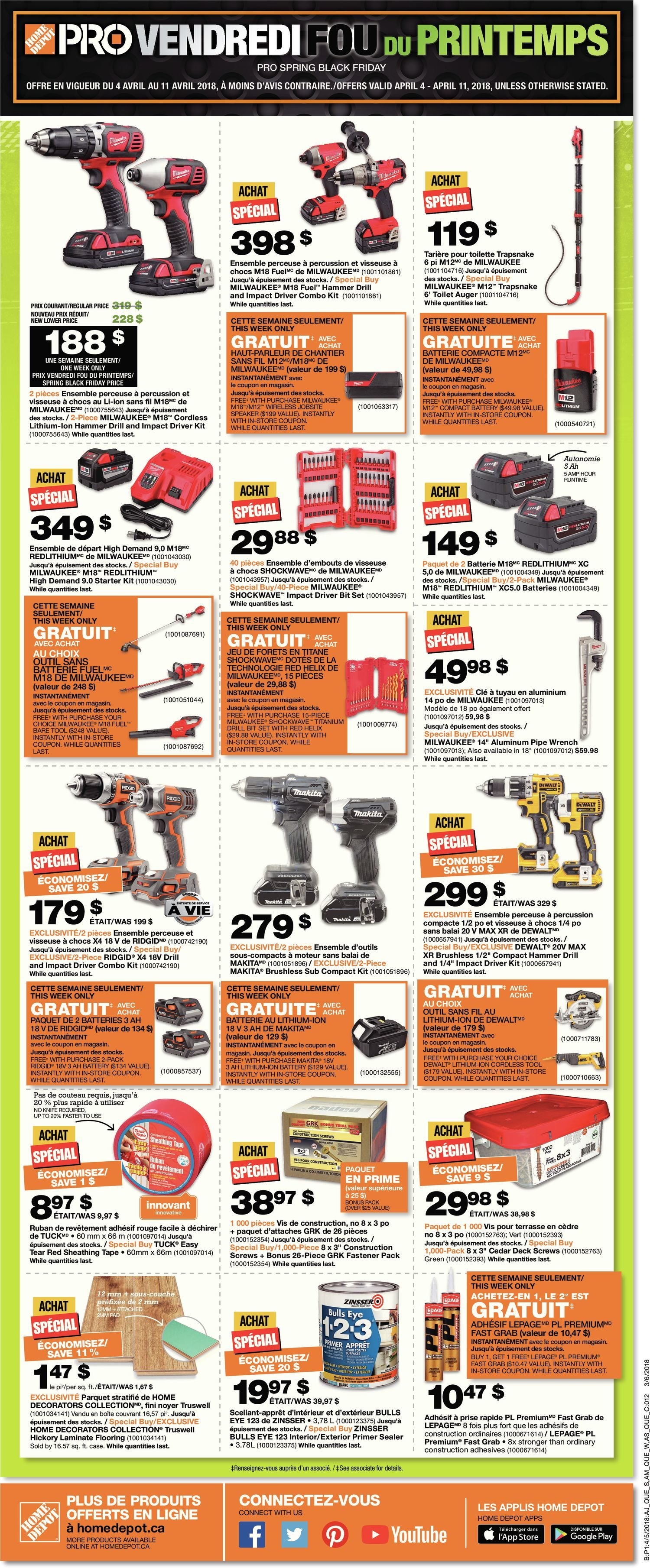 Home Depot Weekly Flyer Weekly Orange Tag Appliance Event Apr