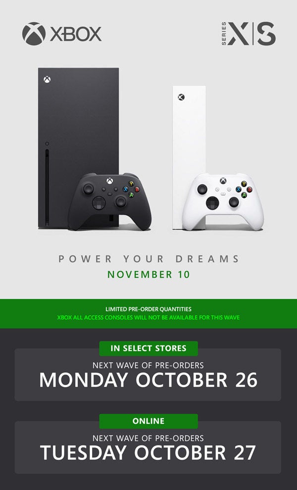 next wave of xbox pre orders
