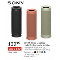 Sony Extra Bass Wireless Portable Bluetooth Speaker
