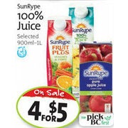 Sunrype 100% Juice - 4/$5.00