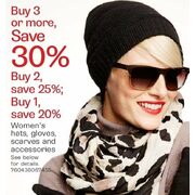 Women's Hats, Scarves, Gloves and Accessories - Up to 30% Off