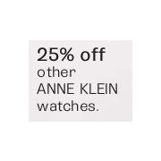 25% Off Select Anne Klein Watches