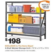 4-Shelf Welded Storage Unit - $198.00