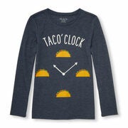 Girls Long Sleeve 'taco'clock' Graphic Tee - $4.80 ($10.15 Off)