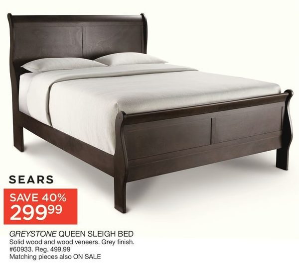 Sears Greystone Queen Sleigh Bed, Sears Queen Platform Bed Frame