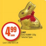Lindt Chocolate Gold Bunny - $4.99
