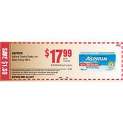 Aspirin Enteric Coated Daily Low Dose - $17.99/with coupon ($1.50 off)