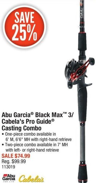 abu garcia black max combo cabela's