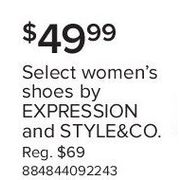 Select Women's Shoes by Expression and Style&Co - $49.99