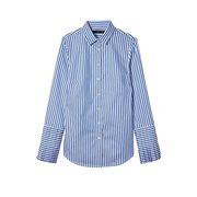 Petite Riley Tailored-fit Stripe Super-stretch Pleated-sleeve Shirt - $60.97 ($34.03 Off)