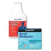 Compliments Antacid Liquid Fruit / Acid Reducer Tablets 75 mg  - $11.49