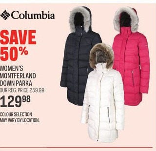 Sport Chek Columbia Women s Montferland Down Parka RedFlagDeals