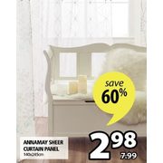Aninamay Sheer Curtain Panel - $2.98 (60% off)