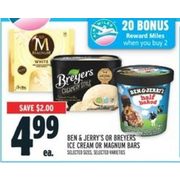 Ben & Jerry's Or Breyers Ice Cream Or Magnum Bars  - $4.99 ($2.00 off)