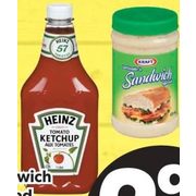 Kraft Sandwich Spread or Heinz Ketchup - $2.99