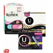 U by Kotex Pads, Liners or Tampons - 2/$15.00