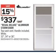 Aluminart "Regal Deluxe" Aluminum Storm Door  - $337.00 (15% off)