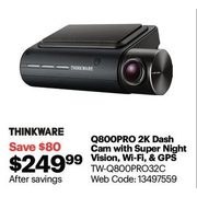 Thinkware Q800PRO 2K Dashcam with Wi-Fi - $249.99 ($80.00 off)