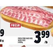Fresh Pork Back Ribs - $3.99/lb