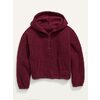 Cozy Sherpa Quarter-Zip Pullover Hoodie For Girls - $14.97 ($22.02 Off)