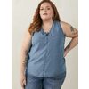 Responsible, Knotted V-Neck Twill Blouse - $20.00 ($29.99 Off)