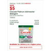 Cascade Platinum Dishwasher Detergent - $19.99 ($5.00 off)