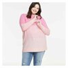 Women+ Colour Block Tunic Sweater In Pink - $25.94 ($8.06 Off)