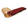 4' Wooden Toboggan With Plaid Seat Pad  - $119.99 (20% off)